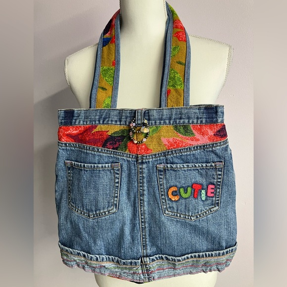 Handmade Upcycled Shoulder Bag/Tote, Multicolored - Picture 2 of 4